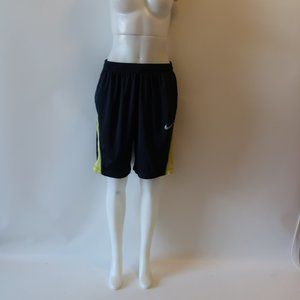 NIKE BLUE NEON YELLOW DRI-FIT DRAWSTRING SHORTS L*